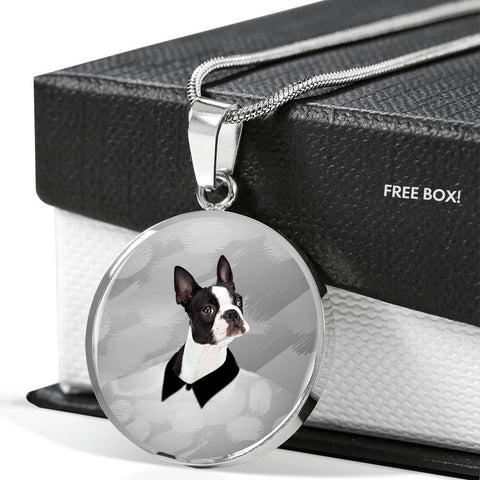 Boston Terrier Print Luxury Necklace-Free Shipping
