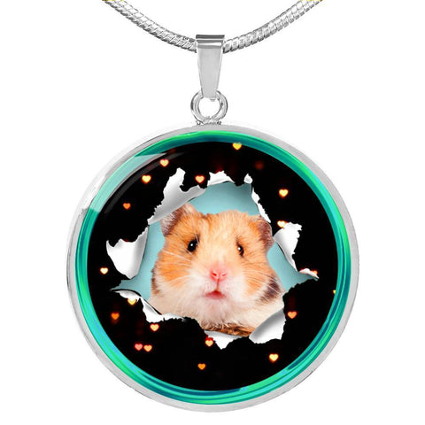 Syrian Hamster Print Luxury Necklace- Free Shipping