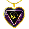 Vizsla Dog Art Print Heart Charm Necklaces-Free Shipping