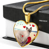 Cute Tonkinese Cat Print Heart Pendant Luxury Necklace-Free Shipping