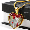 Oriental Shorthair Print Heart Pendant Luxury Necklace-Free Shipping