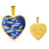 Zebrafish Fish Print Heart Pendant Luxury Necklace-Free Shipping