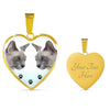 Tonkinese Cat Print Heart Pendant Luxury Necklace-Free Shipping