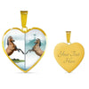 Lusitano Horse Print Heart Pendant Luxury Necklace-Free Shipping