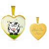 Cute Cow With Butterfly Print Heart Pendant Luxury Necklace-Free Shipping