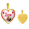 Yorkshire Terrier(Yorkie) Love Print Heart Pendant Luxury Necklace-Free Shipping