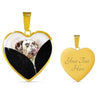 Dalmatian Dog Art Print Heart Charm Necklaces-Free Shipping