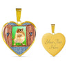 Golden Hamster Art Print Heart Charm Necklaces-Free Shipping