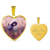 Bearded Vulture Bird Art Print Heart Pendant Luxury Necklace-Free Shipping
