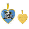 German Shepherd Dog Black Art Print Heart Charm Necklaces-Free Shipping