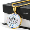 Amazing Percheron Horse Print Circle Pendant Luxury Necklace-Free Shipping