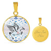 Amazing Percheron Horse Print Circle Pendant Luxury Necklace-Free Shipping