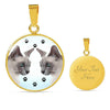 Tonkinese Cat Print Circle Pendant Luxury Necklace-Free Shipping