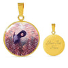 Bearded Vulture Bird Art Print Circle Pendant Luxury Necklace-Free Shipping