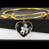 Cute Unicorn Print Heart Pendant Luxury Bangle-Free Shipping