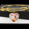 Pharaoh Hound Print Luxury Heart Charm Bangle-Free Shipping