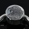 Bearded Vulture Bird Sketch Print Circle Charm Steel Bracelet-Free Shipping