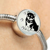 Shiba Inu Dog Print Circle Charm Steel Bracelet-Free Shipping