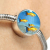 Common Molly Fish Print Circle Charm Steel Bracelet-Free Shipping