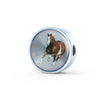 American Paint Horse Print Circle Charm Steel Bracelet-Free Shipping