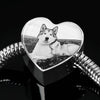 Alaskan Malamute Print luxury Heart Charm Bracelet-Free Shipping