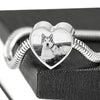 Alaskan Malamute Print luxury Heart Charm Bracelet-Free Shipping
