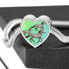 Quarter Horse Art Print Heart Charm Steel Bracelet-Free Shipping