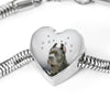 Cane Corso Print Heart Charm Steel Bracelet-Free Shipping