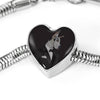 Amazing Great Dane Dog Print Heart Charm Steel Bracelet-Free Shipping