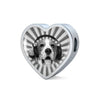 Beagle Dog Print Heart Charm Steel Bracelet-Free Shipping