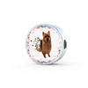 Amazing Australian Terrier Print Circle Charm Leather Bracelet-Free Shipping