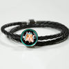 Syrian Hamster Print Circle Charm Leather Woven Bracelet-Free Shipping