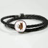 Amazing Australian Terrier Print Circle Charm Leather Bracelet-Free Shipping