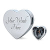 Bluetick Coonhound Dog Print Heart Charm Leather Bracelet-Free Shipping