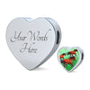 Arabian Horse Art Print Heart Charm Leather Woven Bracelet-Free Shipping