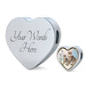Savannah Cat Print Heart Charm Leather Woven Bracelet-Free Shipping