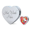 Unicorn Rainbow Print Heart Charm Leather Bracelet-Free Shipping