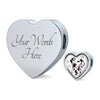 Dalmatian Dog Art Print Heart Charm Leather Woven Bracelet-Free Shipping
