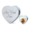 Cute Golden Retriever Print Heart Charm Braided Bracelet-Free Shipping