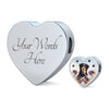 Bernese Mountain Dog Print Heart Charm Steel Bracelet-Free Shipping