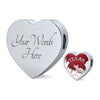 Sphynx Cat Print Heart Charm Steel Bracelet-Free Shipping