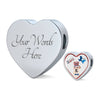 Labrador Retriever Texas Print Heart Charm Steel Bracelet-Free Shipping