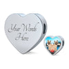Cairn Terrier Print Heart Charm Steel Bracelet-Free Shipping