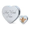 Australian Terrier Print Heart Charm Steel Bracelet-Free Shipping