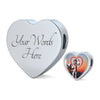 Lovely Great Dane Print Heart Charm Steel Bracelet-Free Shipping