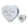 Irish Wolfhound Dog Print Heart Charm Steel Bracelet-Free Shipping