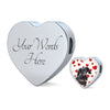 Dachshund Print Heart Charm Steel Bracelet-Free Shipping