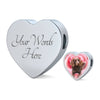 Boykin Spaniel Print Heart Charm Steel Bracelet-Free Shipping