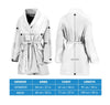 Butterfly With Eyes Print Women's Bath Robe-Free Shipping