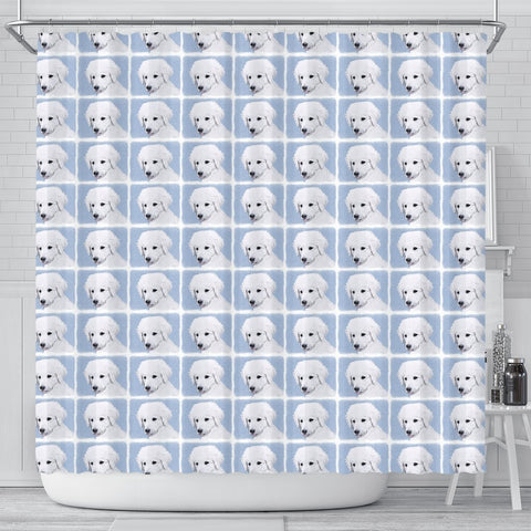 Kuvasz Dog Pattern Print Shower Curtain-Free Shipping